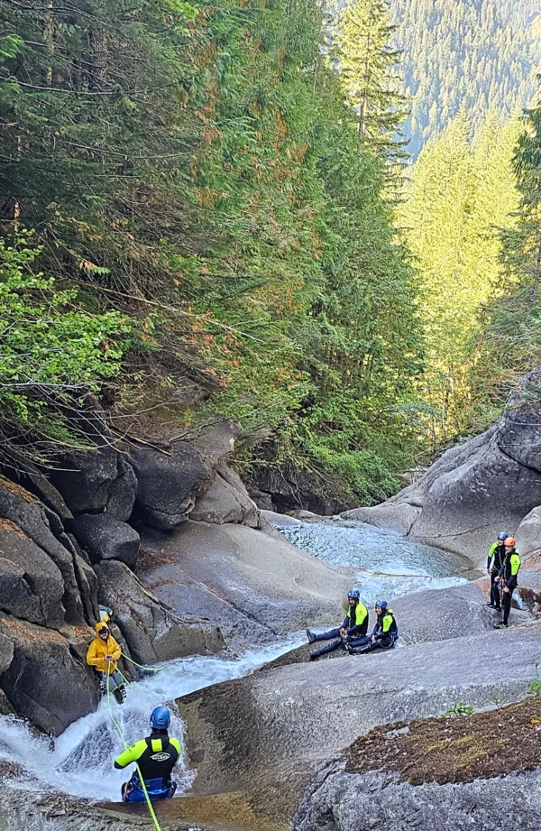 Canyoning is a great birthday party activity in Seattle