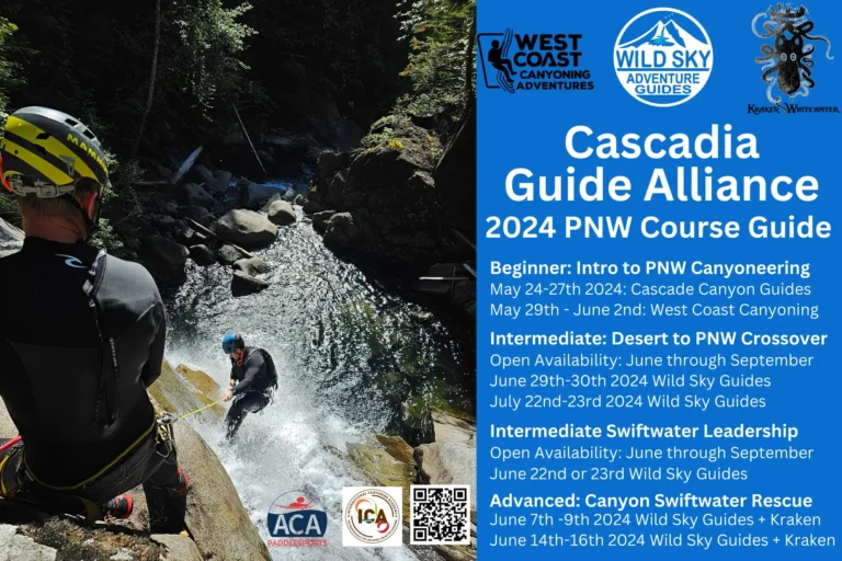 Summer 2024 PNW Canyoning Course Schedule